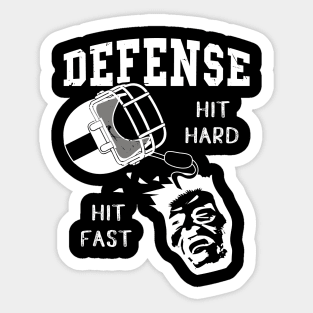 Football Player Defense Hit Hard Football Fan Sticker